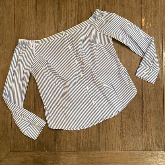 Express Tops - Express Striped Button Down Top
